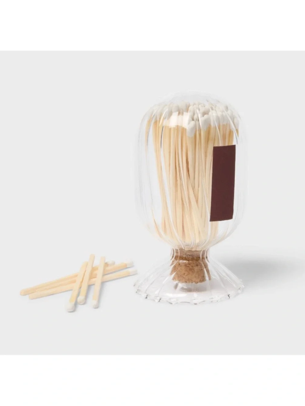 Threshold Decorative Glass Match Set Cloche Matchstick Holder Decor -Target NEW